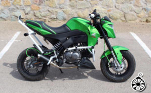 Kawasaki Z125 with Matte Black Fork You Wraps